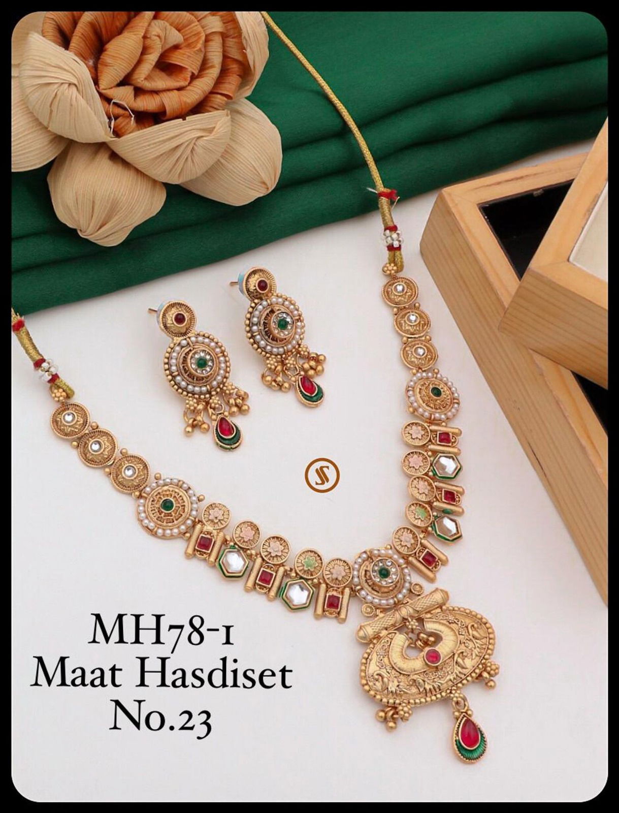 08 Mh Brass High Gold Matte Hasadi Set Wholesale Price In Surat